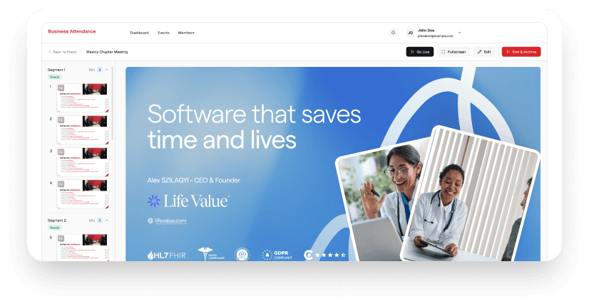 Presentations building themselves automatically